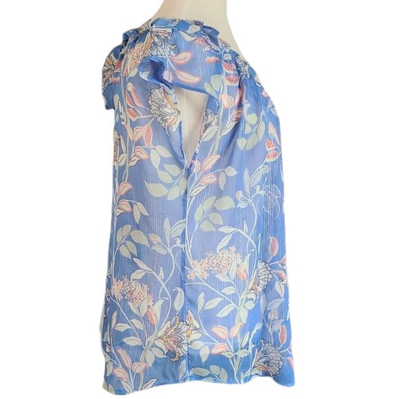 LC Lauren Conrad Woman's Sheer Back Tie Top Large - Picture 4 of 8